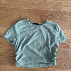 Women's Heather Gray Cropped Top